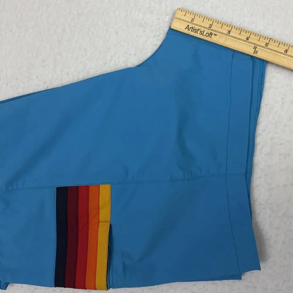 Aviator Nation Board Shorts Mens 36 Blue Horizontal 5 Stripe Flex Swim